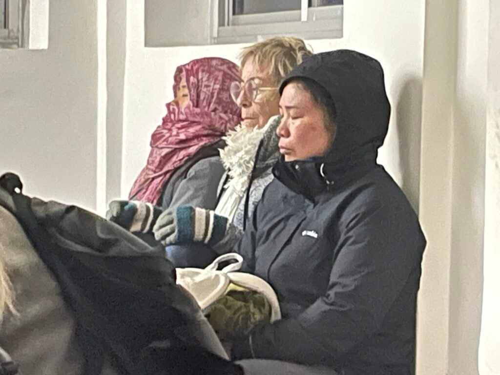 Meditating in the temple at Kunjapuri while awaiting the sunrise during a 14-day spiritual yoga retreat