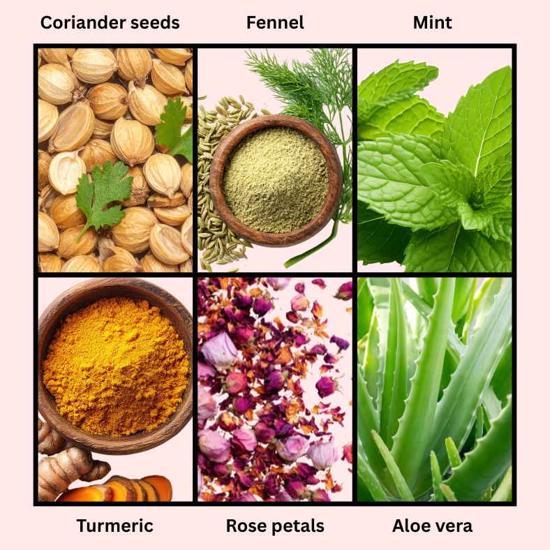 Recommended herbs & spices for pitta dosha